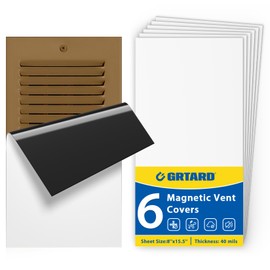 Grtard 6 Pack Magnetic Vent Covers 8inch X 15.5inch, Strong Vent Covers High Strength Magnetic Vent Cover, Air Vent Cover Magnet Vent for Floor Wall and Ceiling Registers Home HVAC and AC Vents