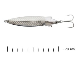 SEABUZZ Asymmetric Blinker 22 g/7.5 cm - Pike Bass Zander Fishing Lure - Bait with Treble Hook - Metal Spoon Hard Bait - Spinner Fishing Sport Set - Fishing Spoon - Pike Bait - Perch Bait (AG)