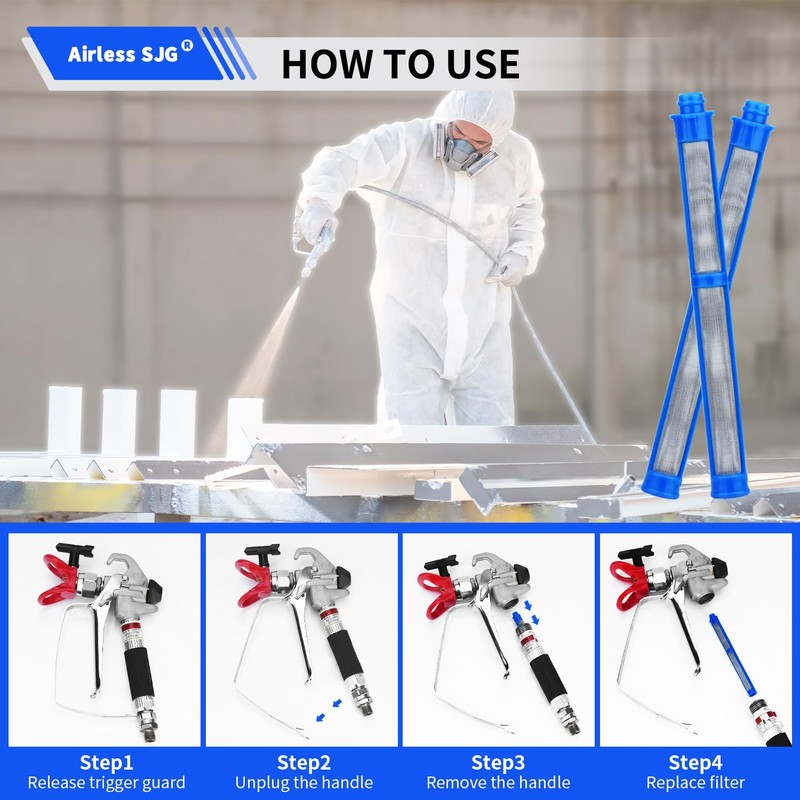 21 Pack 287033 Airless Spray Gun Filter 100 Mesh Compatible