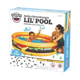 BIGMOUTH INC. CHEESEBURGER Inflatable Kiddie Swimming Pool Backyard Portable Fun Kids Pool NEW