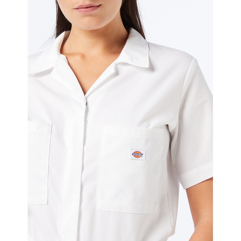 Dickies Women's Flex Temp-iQ™ Short Sleeve Coveralls, White, Medium