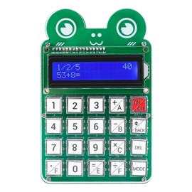 Calculator Soldering Kit, 6-Digit 1602 LCD Mathematics Game Educational DIY Calculator Kit, Addition, Subtraction, Multiplication, Division Games, Soldering Projects for STEM Learning
