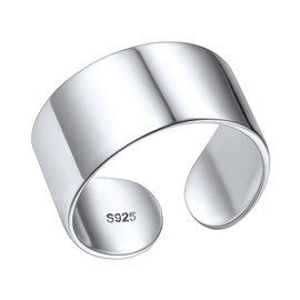 925 Silver Womens Adjustable Toe Rings For Men Women Simple Wide Wrap Toe Ring Band