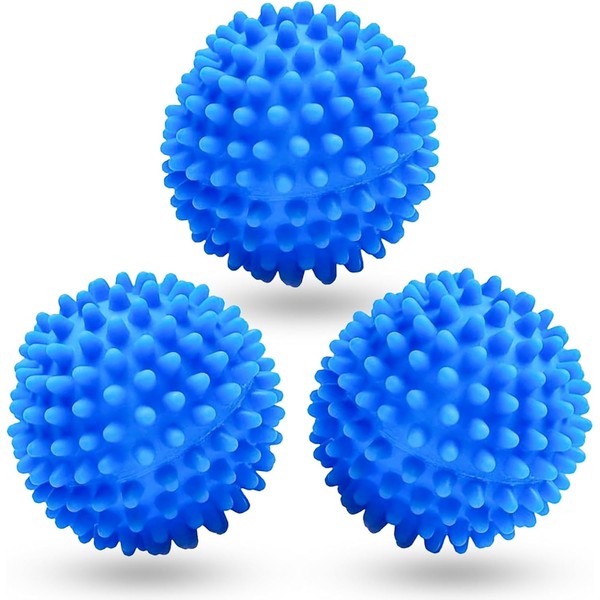 3 Pcs Blue Tumble Dryer Balls, Prevent Clothing from Getting