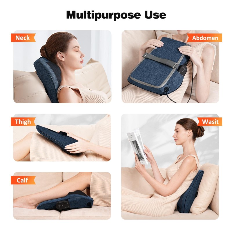 Boriwat Neck and Back Massager with Heat, 3D Kneading Shiatsu