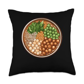 Natto In A Circular Frame Throw Pillow