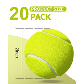 Dukuueie Small Tennis Balls for Dogs, 20 Pack Easy Catching Pet Dog Balls for Exercise & Training, Dog Tennis Balls 2.0inch