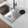 High Pressure Sink Glass Rinser Stainless Steel Automatic Pressing Faucet