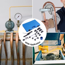 HeyJiaYu Tube Bender Set, for 1/4” to 7/8” O.D, 90° Ratcheting Ratcheting Pipe Bender Kit,Reverse Pipes Bending Tools for HVAC Air Conditioning Refrigerator Repair Hydraulic Work