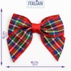 Italian Options Tartan Ribbon Bows 12-Piece Pack, 4 cm Bow