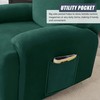 CONRUSER Recliner Chair Covers, 4-Piece Velvet Stretch Recliner Slipcover Single