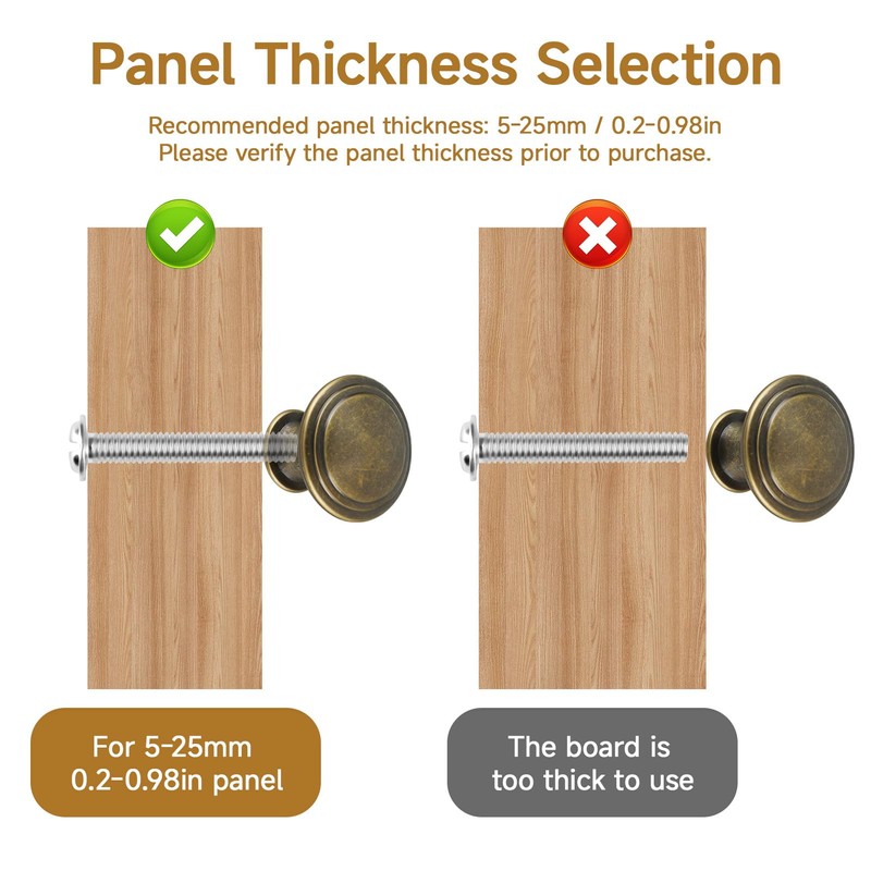 Antique Brass Cabinet Knobs 6 Pcs, Vintage Drawer Handles Copper