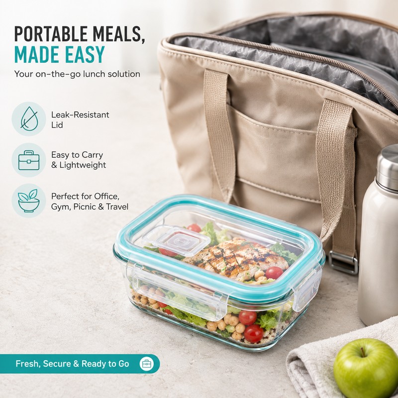 24-Piece Glass Food Storage Container Set for Meal Prep –