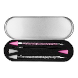 Sarini Nail Art Diamond Chalk Pen Iron Box Tweezers Set Diamond Removal and Stick Tools Gemstone Crystal Nail Art Special