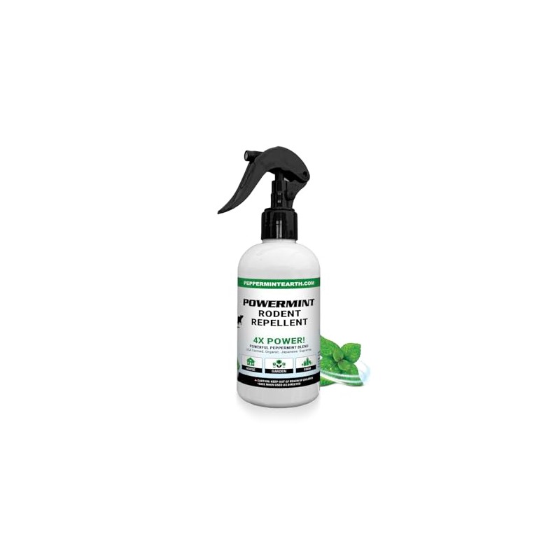 Powermint 8 Oz Peppermint Oil Rodent Repellent Spray