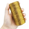 Metallic Bright Gold Twine 1.5 mm Thick 328 Feet for