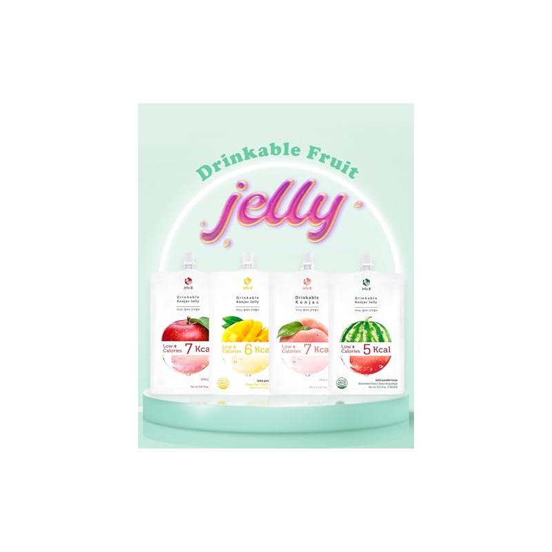 Jelly B Drinkable Konjac Jelly - Variety (8-Pack) | Korean