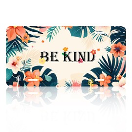 Front License Plate,Personalise Flowers Be Kind License Plate, 6.2" X 12.2" 4 Screws Stainless Steel Metal Novelty Decorative Car License Plate Vanity Tag for Men Women Gifts