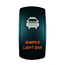 Universal Laser Rocker Switch Backlit LED BUMPER LIGHT BAR for Car Truck Boat ATV UTV 12V Bright Light Powersports (Orange)
