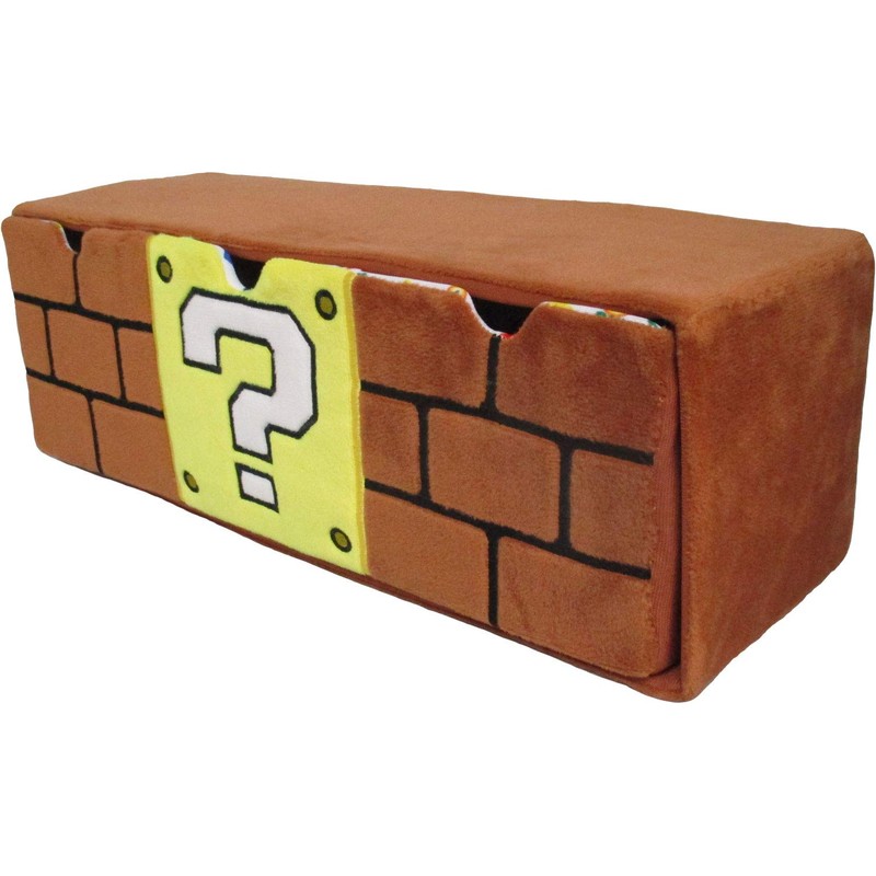 三英貿易 スーパーマリオ ぬいぐるみ雑貨 ぬいぐるみ3連チェスト(ブロック) W34.5×D11.5×H11.5cm MZ33
