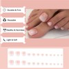 24Pcs Gradient Pink Press on Toenails - Short Square False