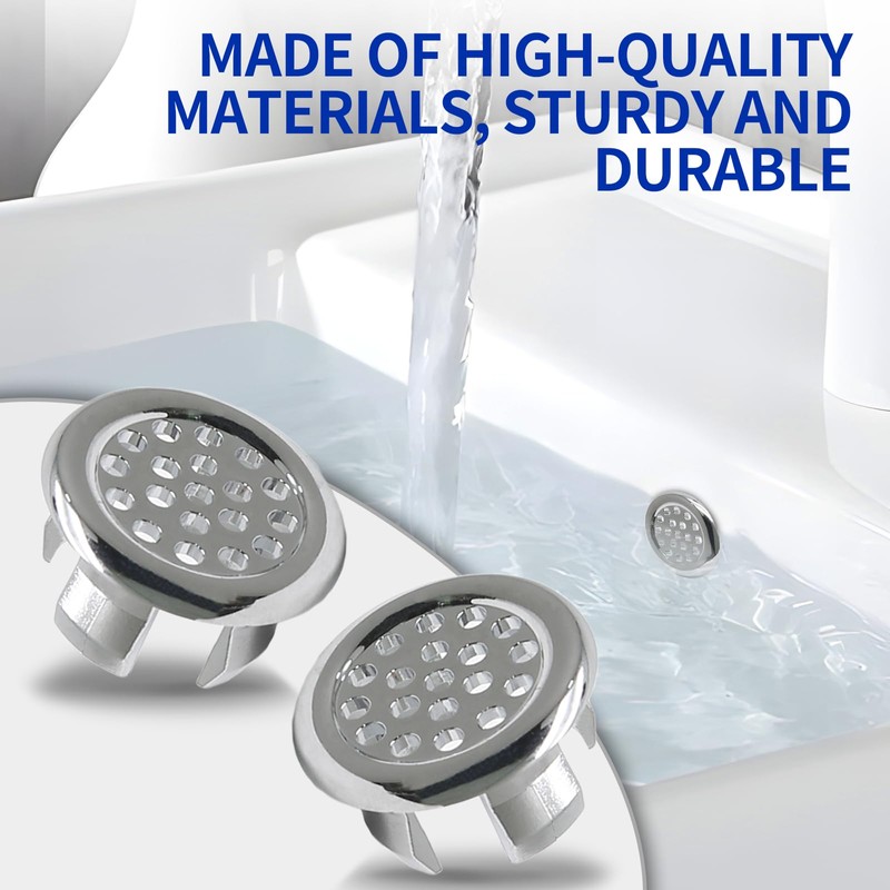 Seimneire 3pcs Plastic Sink Overflow Trim Ring Basin Overflow Ring,