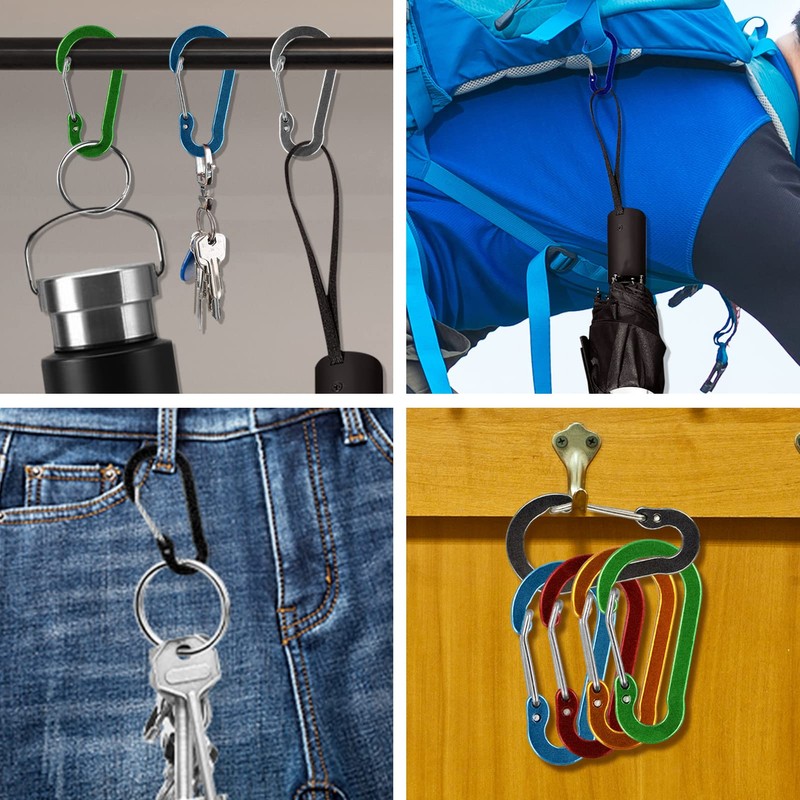 SZXMDKH Moschettoni 5cm Mini Clip Piccoli Portachiavi Hook di Primavera
