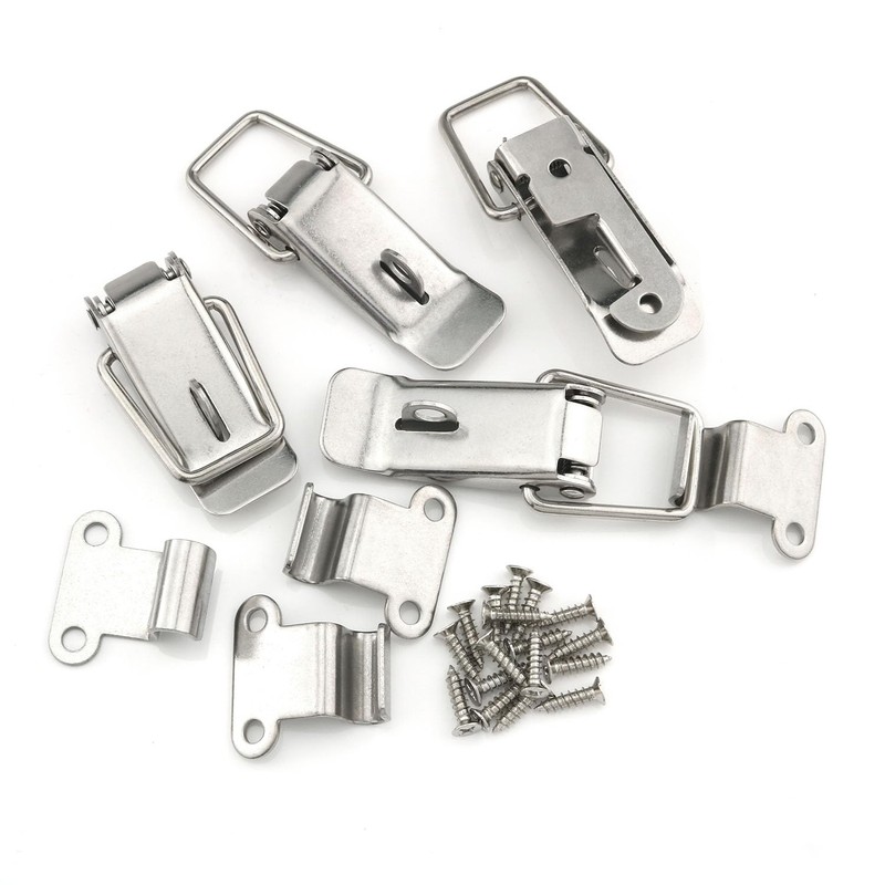 ITROLLE 4PCS 90mm 90 Degree Right Angle Latch Stainless Steel