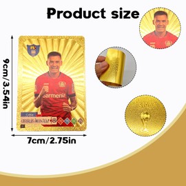 55 Pieces Football Star Card Set, Gold Foil Football Trading Cards, Football Cards 2025, Collecting Football Card for Fans