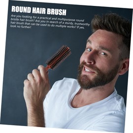 minkissy Thick Wooden Handle Boar Bristle Hairbrush Pack Wet Dry Brush Enhance Hair Growth Smooth Cuticles