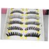 LALAFINA 20pairs Handmade Natural Curly Fake Eyelashes Upper Lower Mixed