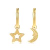 Made by Nami Set of Earrings Hanging with Star and