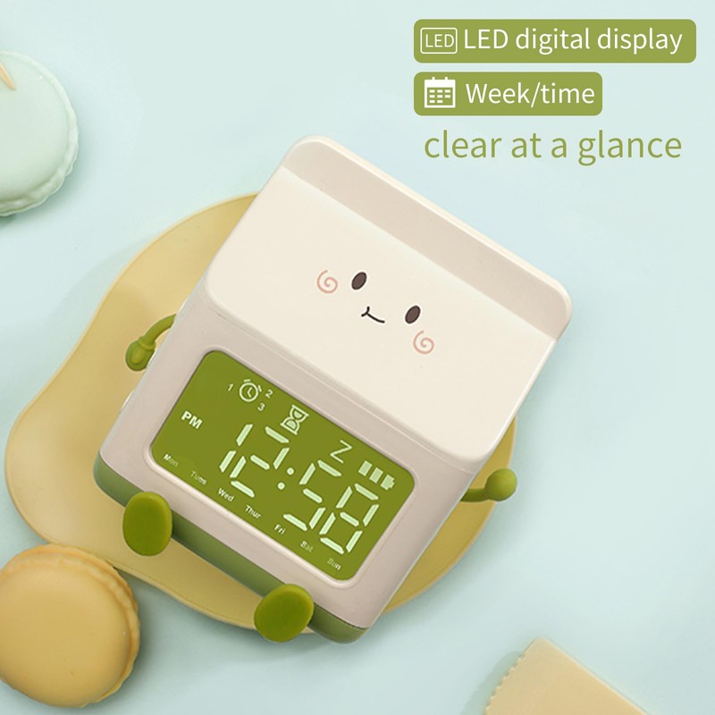 CYMNER Dreamlike Milk Box Alarm Clock: Unique design, versatile functions,