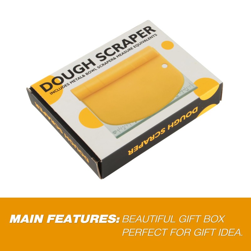 Sunmei Bowl Spatula & Bench Scraper Set, 2-in-1 Multipurpose Kitchen