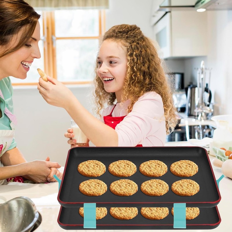 16PCS Baking Sheet Stackers, Reusable Trays Stacking Holder, Space-Saving Trays