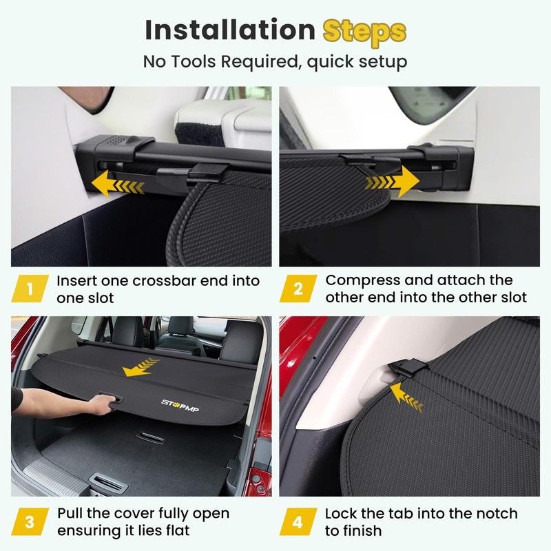 Retractable Cargo Cover for 2021–2026 Nissan Rogue – Carbon Fiber
