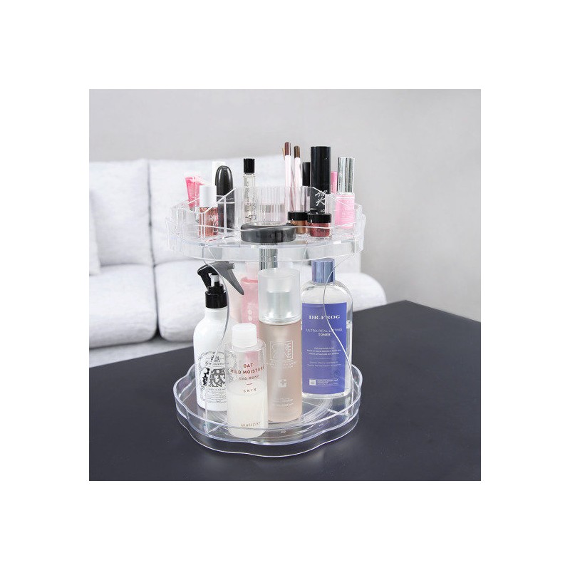 [Home & House] Turn On 360-Degree Rotating Cosmetic Organizer 2-Tier