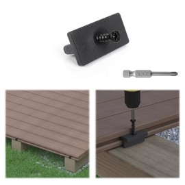 Muzata 500PCS Hidden Deck Fasteners for Composite Decking Boards Universal Hidden Polypropylene Clips with Metal Screws for 250 SQ. FT. M029