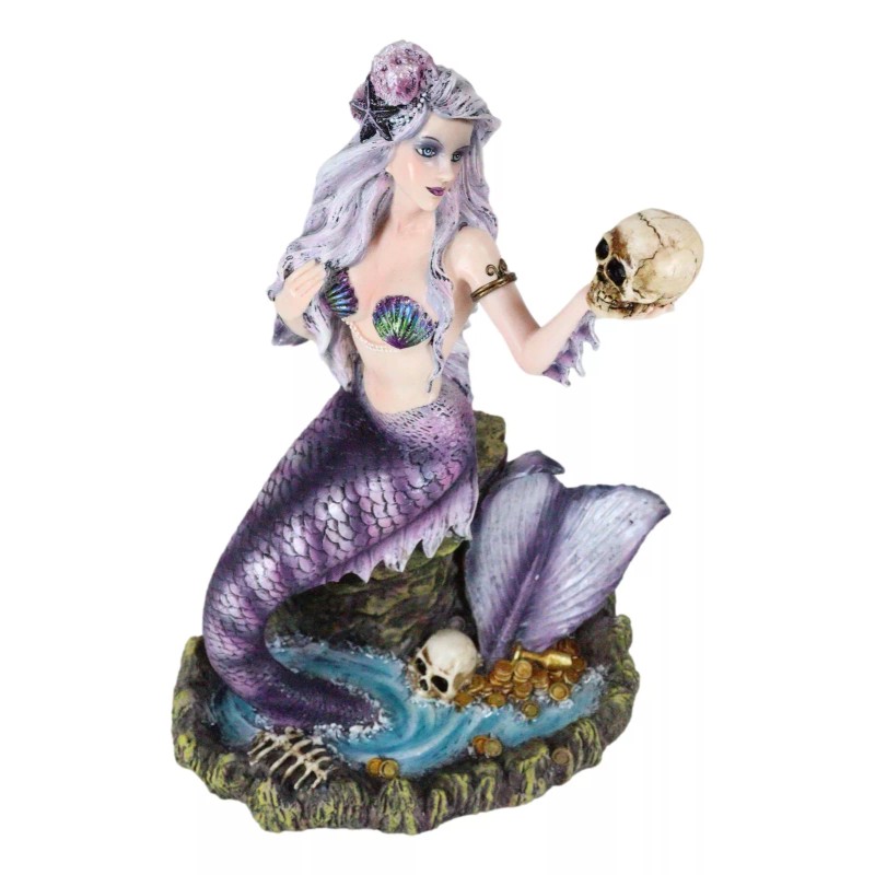 Large Sirens of The Seas Necromancer Gothic Mermaid Holding A