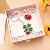 BOOMTOP Key Ring Lucky Charm Clover Ladybird Four Leaf Clover