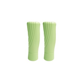Pik Ergonomic Bicycle Handle Grips – Set of Two/PVC Leather-Like Texture/Easy to Install on Bike Handlebar/for Men Women Children (Pastel Mint, One Short-One Long)