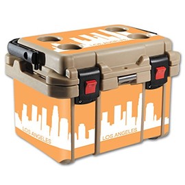 MightySkins Skin Compatible with Pelican 20 qt Cooler – Los Angeles | Protective, Durable, and Unique Vinyl Decal wrap Cover | Easy to Apply, Remove, and Change Styles | Made in The USA