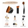 Brochas De Maquillaje Kabuki Para Base Con Esponja 3