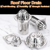 uxcell 2pcs Roof Floor Drain 201 Stainless Steel Dome Floor