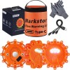 LED Road Flares 3-Pack Emergency Car Kit USB Rechargeable Lithium
