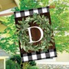 Briarwood Lane Wreath Monogram D Double-Sided House Flag Everyday 28"