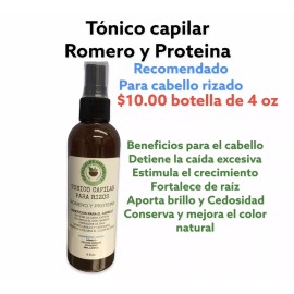 Emerald Life And Beauty tonico capilar Romero Y Proteína Para Cabello Rizado