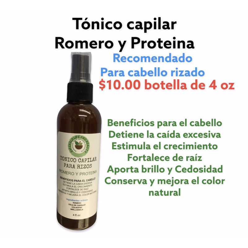 Emerald Life And Beauty tonico capilar Romero Y Proteína Para