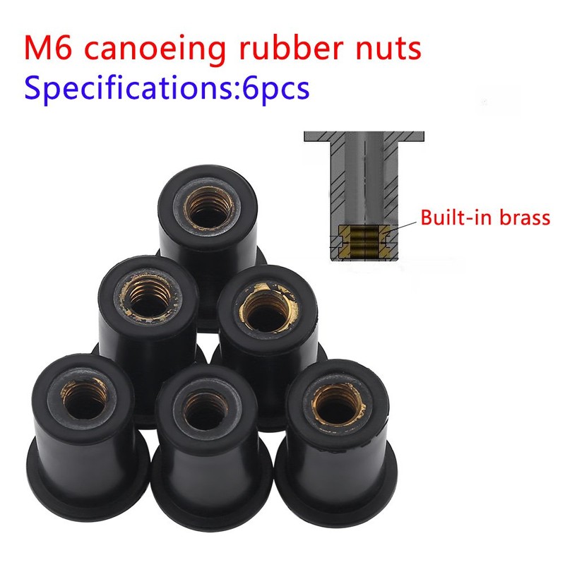 Rubber Nut M6, Tbest Rubber Nut M6, Kayak Well Nuts,