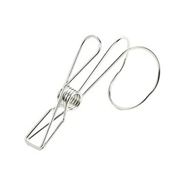 Pearl Metal HB-6180 Laundry Clothes Dryer, Multi Clip, Set of 4, For Thick Pipes, Stainless Steel, Hangable